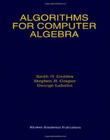 Algorithms for Computer Algebra Image